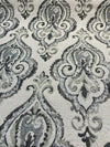 Swavelle Shamaris Marsh Antique Damask Chenille Upholstery Fabric by the yard