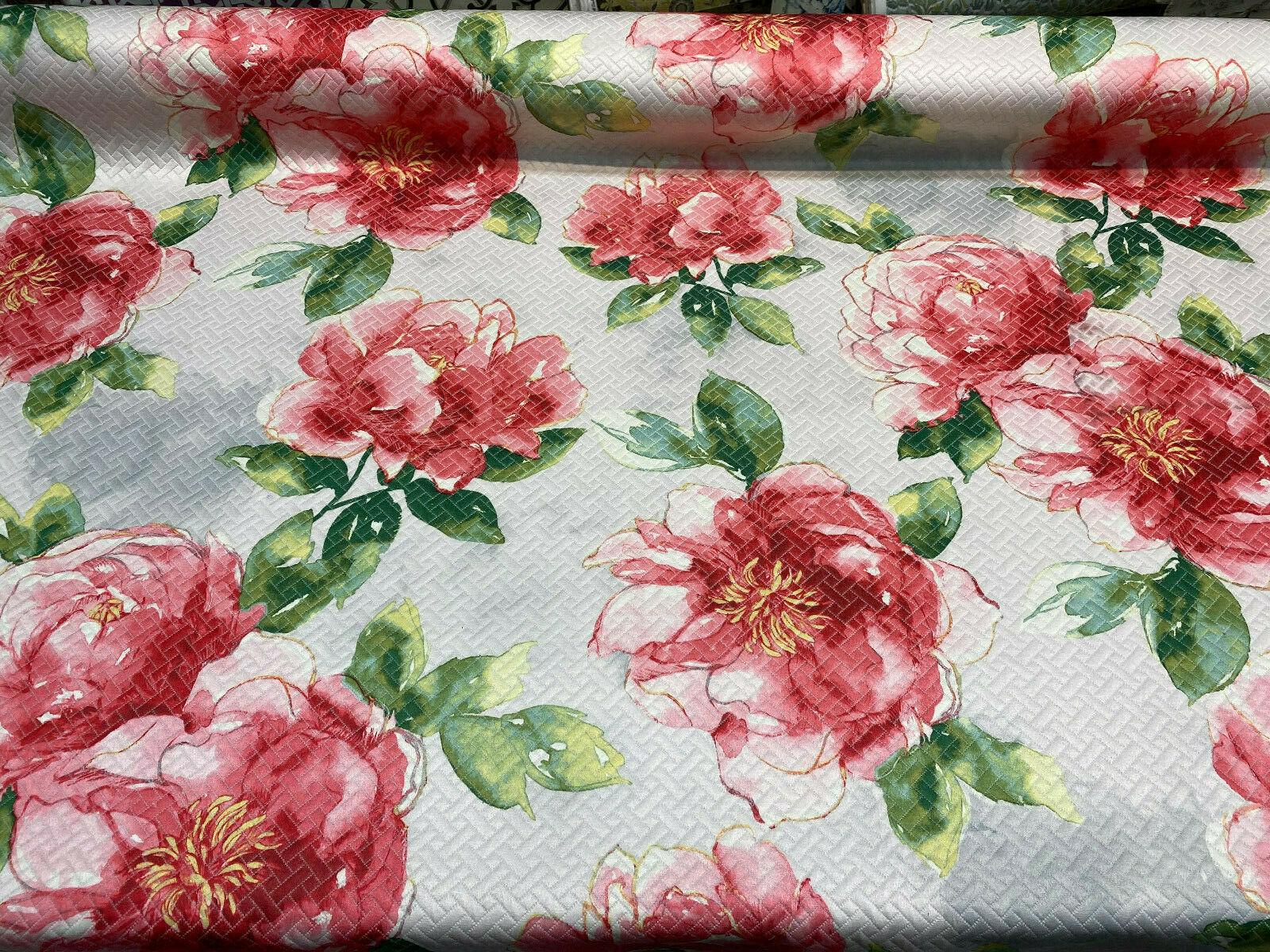 Kelly Ripa Swoon Fiesta Red Green matelasse Fabric – Affordable