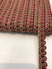 Red with Taupe Decorative Scroll Style Braid Gimp Trim
