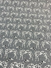 Waverly Dalmatian Dogs Grey Dapper Novogratz Fabric By the Yard