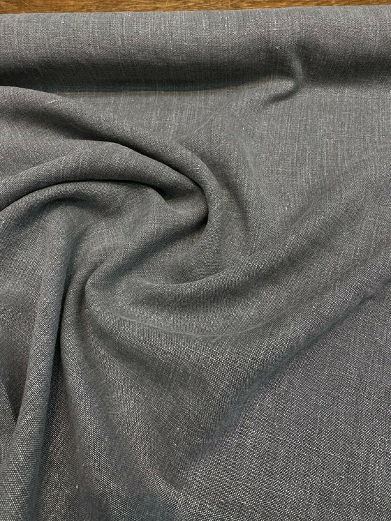 Pewter Belgian Linen fabric