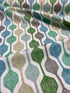 Waverly Handywork Embroidered Spring Blue Green Fabric By the Yard