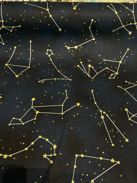 Waverly It's a Sign Stars Night Blue Fabric by the yard