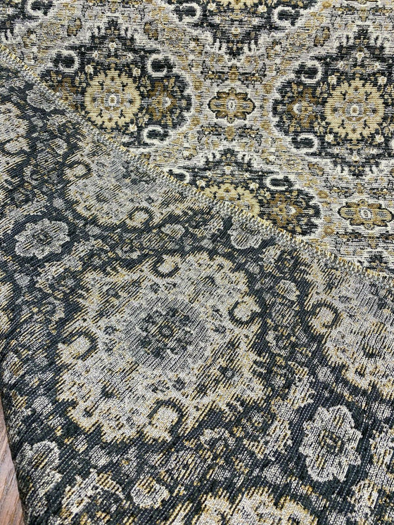 Swavelle Monsee Royal Onyx Damask Chenille Upholstery by the yard