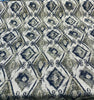Swavelle Thylane Indigo Ikat Chenille Upholstery Fabric by the yard