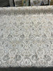 Mazely Damask Ancient Creamy Beige Cotton Drapery Upholstery Fabric by the yard