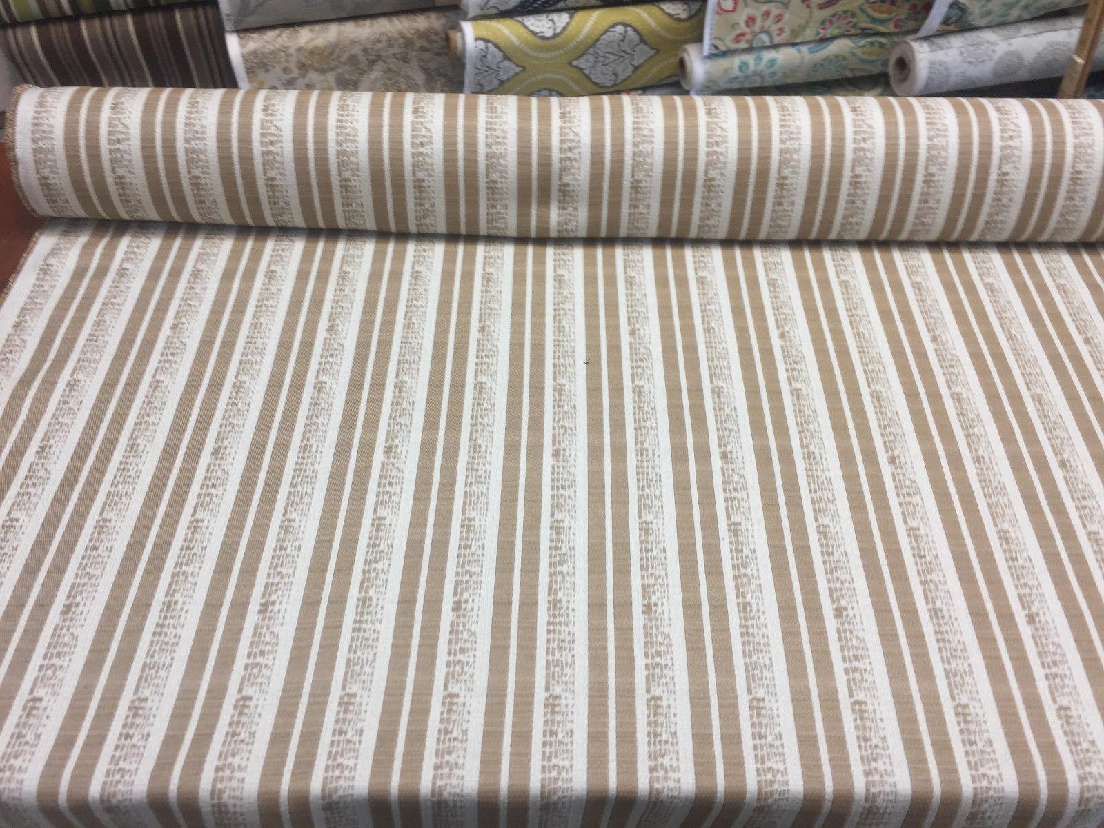 P Kaufman Byways Toffee Gold beige Striped Upholstery Drapery Fabric b –  Affordable Home Fabrics