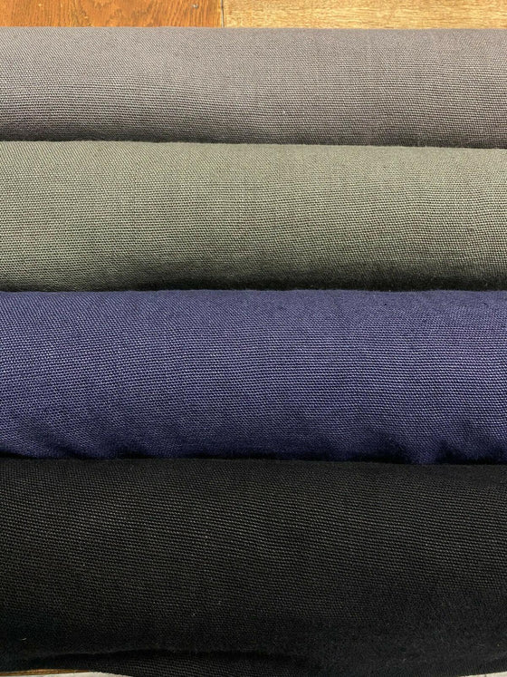 four colors of Belgian linen fabric