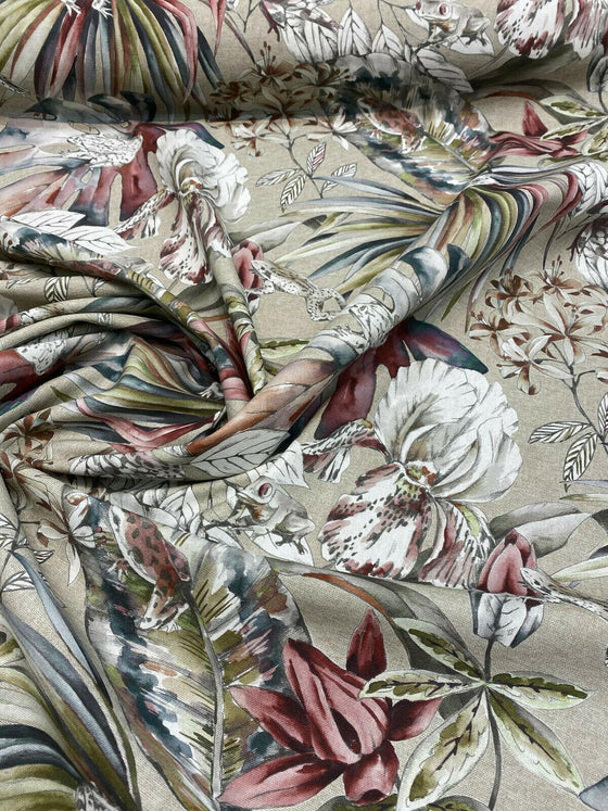 Ainara Frogs Leaves Rainforest Drapery Upholstery Vilber Fabric