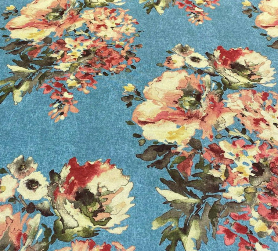 Swavelle Rite of Spring Blue Floral Fabric – Affordable Home Fabrics