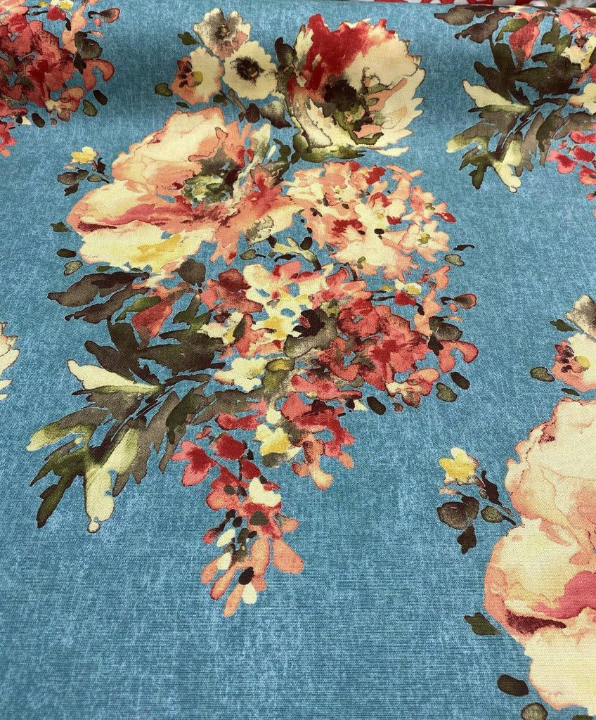 Swavelle Rite of Spring Blue Floral Fabric – Affordable Home Fabrics
