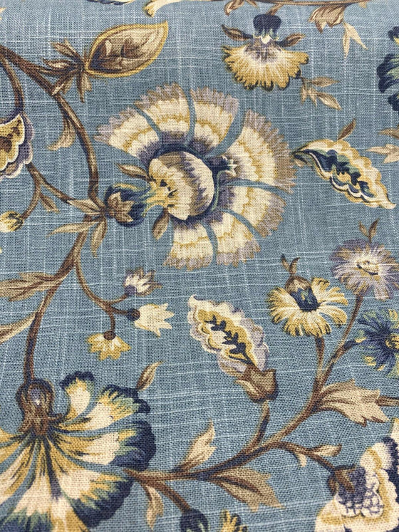 Swavelle Millcreek Blue Ivory Tower Cliffside Porcelain Fabric By The Yard