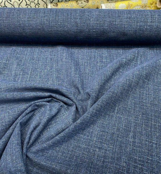 Bali Blue Valley Forge Linen Upholstery Fabric By The Yard