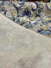Boki Art Blue Digital Print Drapery Upholstery Vilber Fabric By The Yard