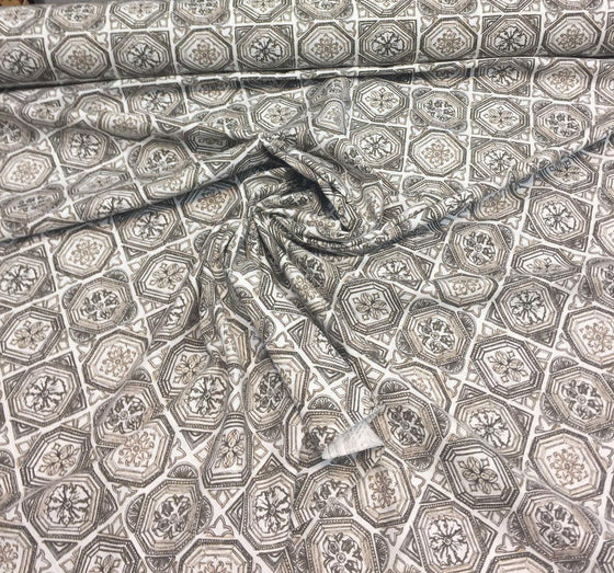 LaceField Valencia antique camel home decor fabric by the yard