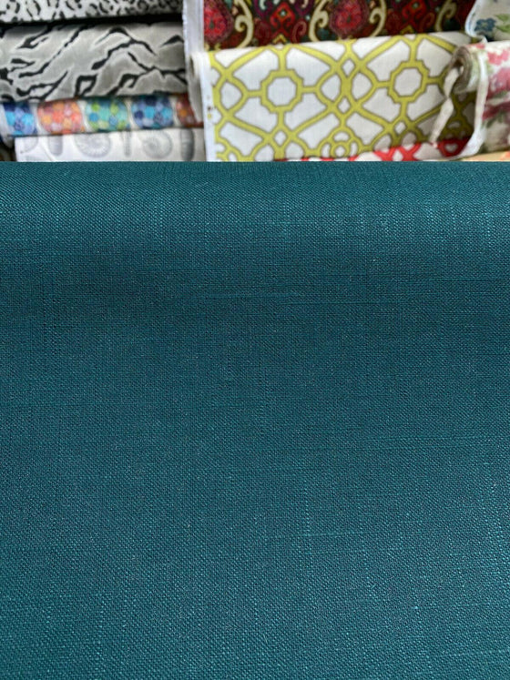 Jefferson Linen Green Forest Drapery Upholstery Covington Fabric By the Yard