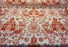  Richloom Teahouse Toile Coral Red Orange Fabric By The Yard