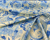 Waverly Sarong Swirl & Porcelain Blue Fabric by the yard