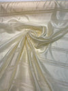 Gold sheer stripe fabric