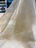 French Sheer Organza Gold Squares 118'' wide fabric By the yard