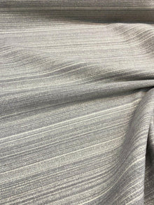  Robert Allen Ocean Ash Chenille Gray Blue Stripe Fabric By the Yard