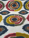Bohemian Circles Rustic Kira Linen Teflon Drapery Upholstery Fabric by the yard