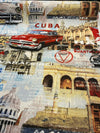 Cuba La Habana Musica Cotton Drapery Canvas Upholstery Fabric by the yard