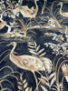 Nikita Egret Bird Black Drapery Upholstery Fabric by the yard