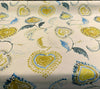 Velvet Upholstery Regal Jill Blue Floral Print Soft Fabric by the yard