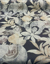 Babar Charcoal Elephant Printed Regal Upholstery Fabric by the yard