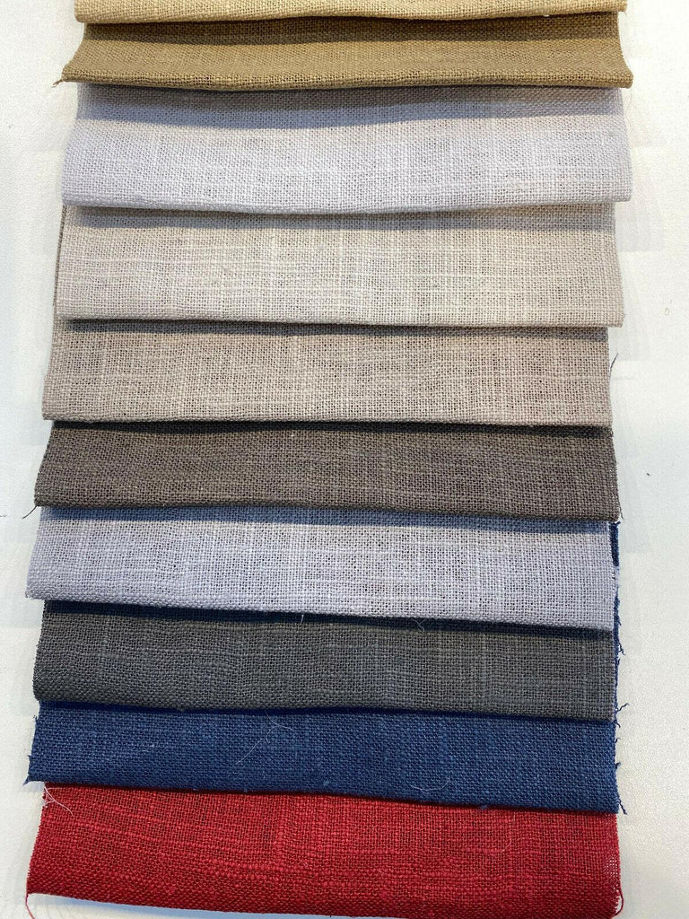 Muliple color Ramie Linen Fabric samples