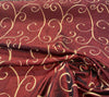 Swirls Red Maroon Fabric