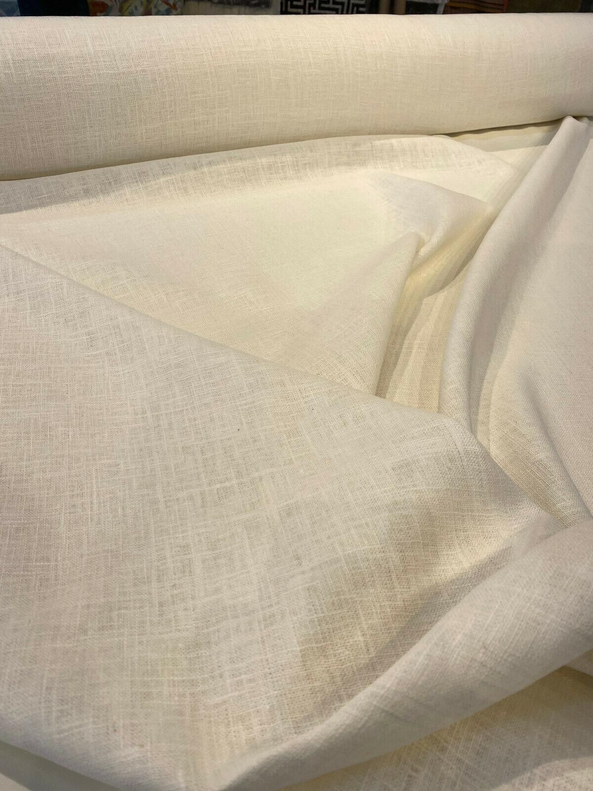 Ivory Linen Ramie Drapery Upholstery Fabric By The Yard – Affordable ...