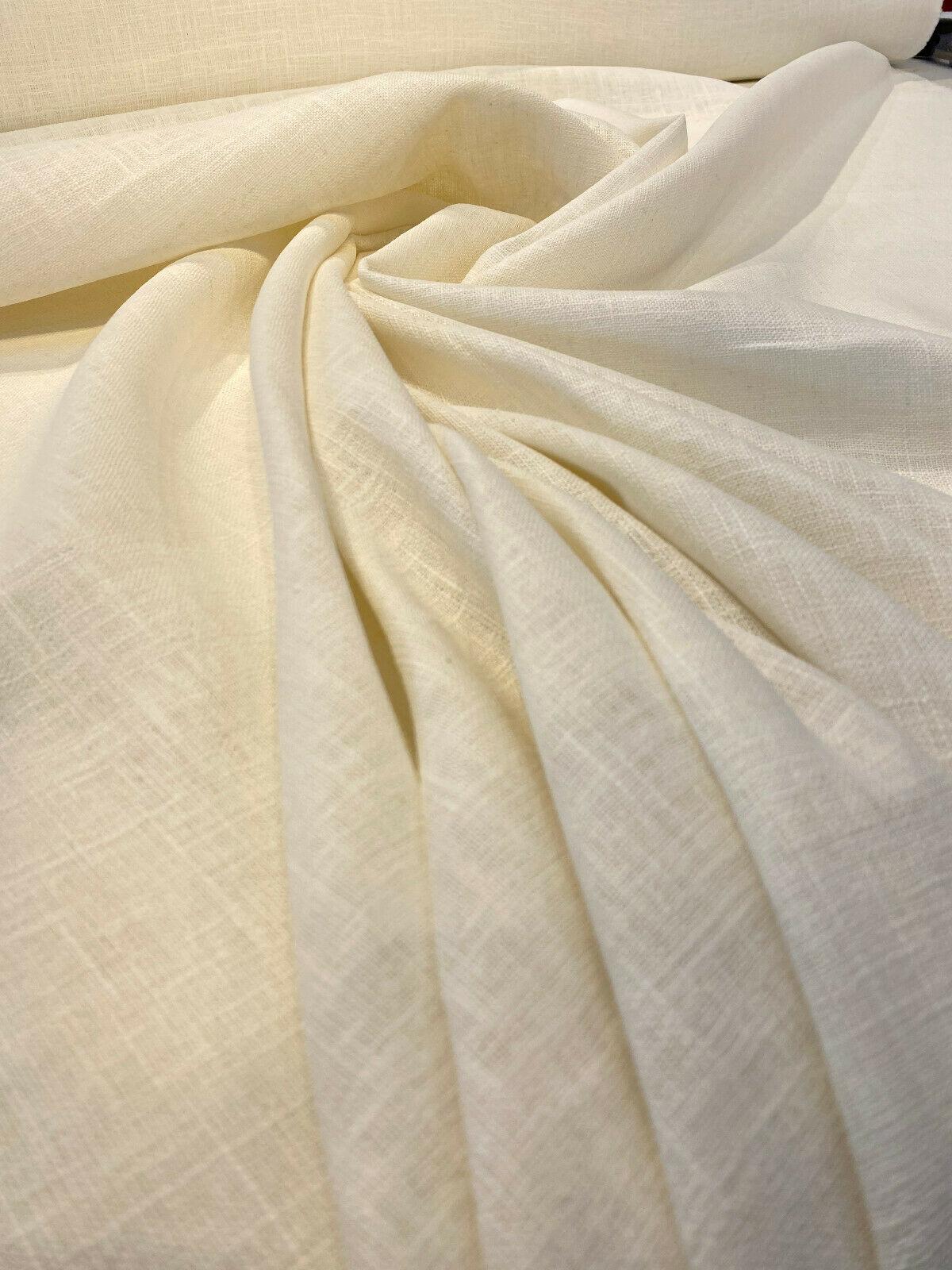 White Linen Ramie Drapery Upholstery Fabric By The Yard – Affordable Home  Fabrics