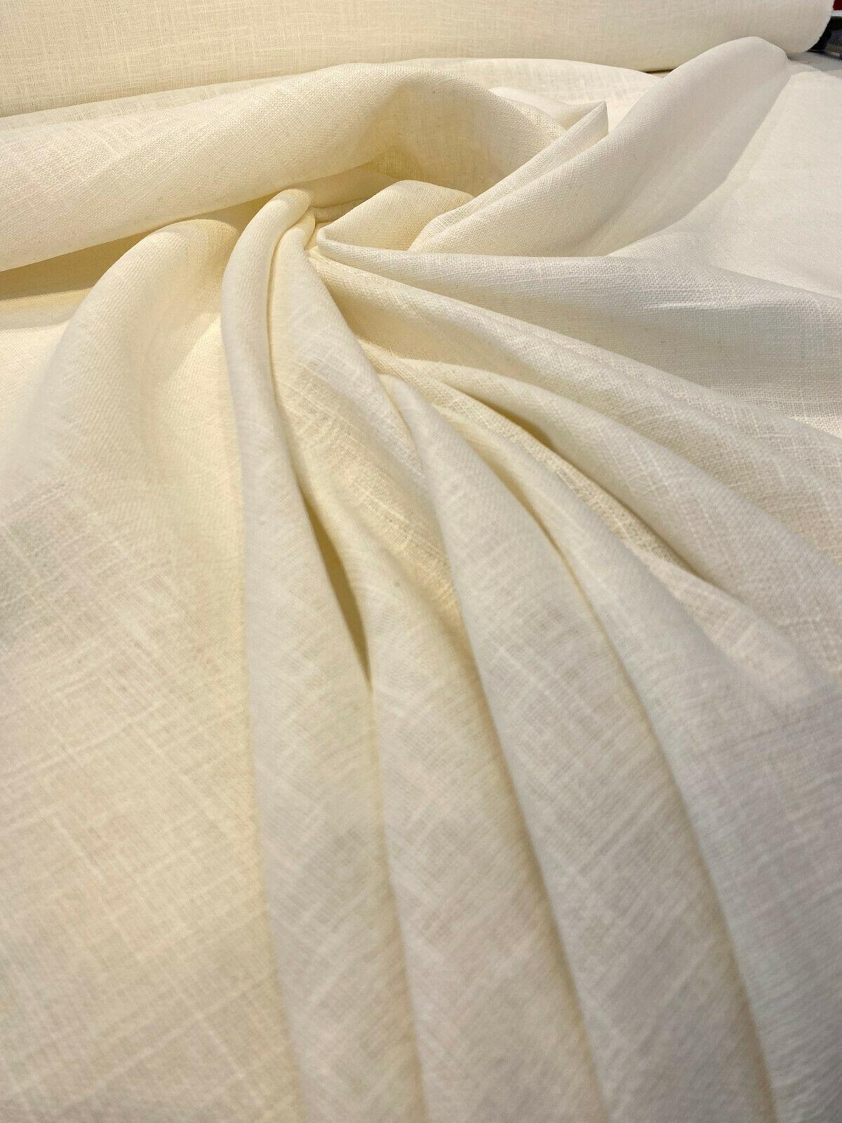 Ivory Linen Ramie Drapery Upholstery Fabric By The Yard – Affordable ...