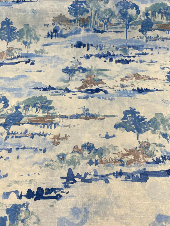Waverly Imagery Sky Blue Watercolor Toile Fabric By the Yard – Affordable  Home Fabrics