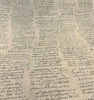 Waverly Scripted Writing Linen Indigo Fabric