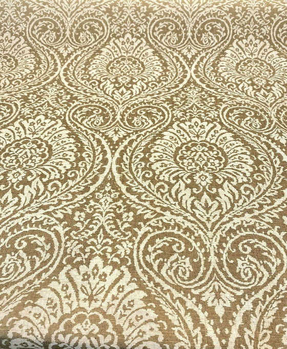 Waverly High Note Chalk White Linen Fabric
