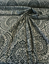 Waverly High Note Ink Black Linen Fabric