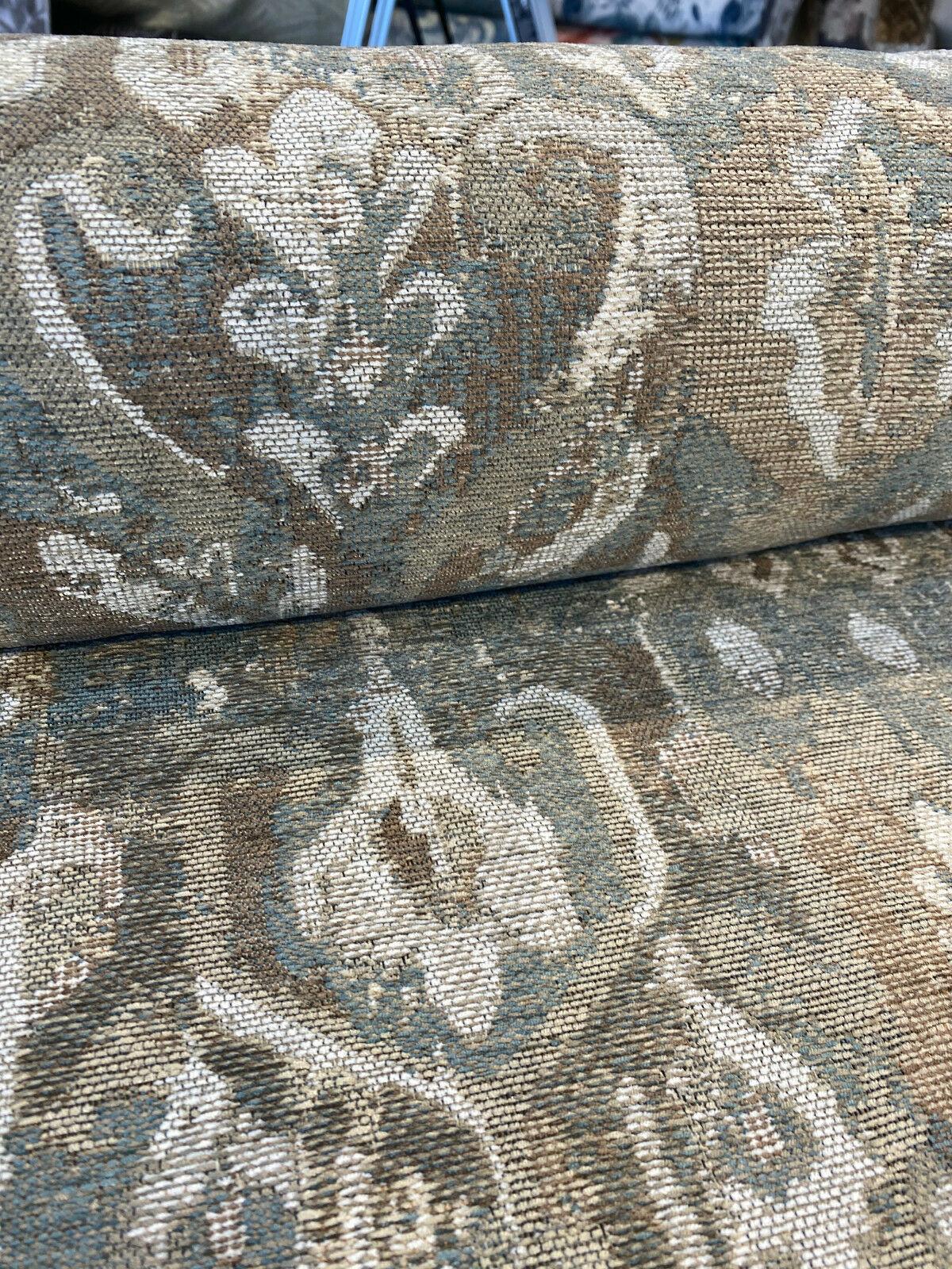 Kaisley Seamist Tribal Green Upholstery Fabric by the yard sofa chair