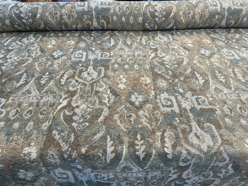 Kaisley Seamist Tribal Green Upholstery Fabric