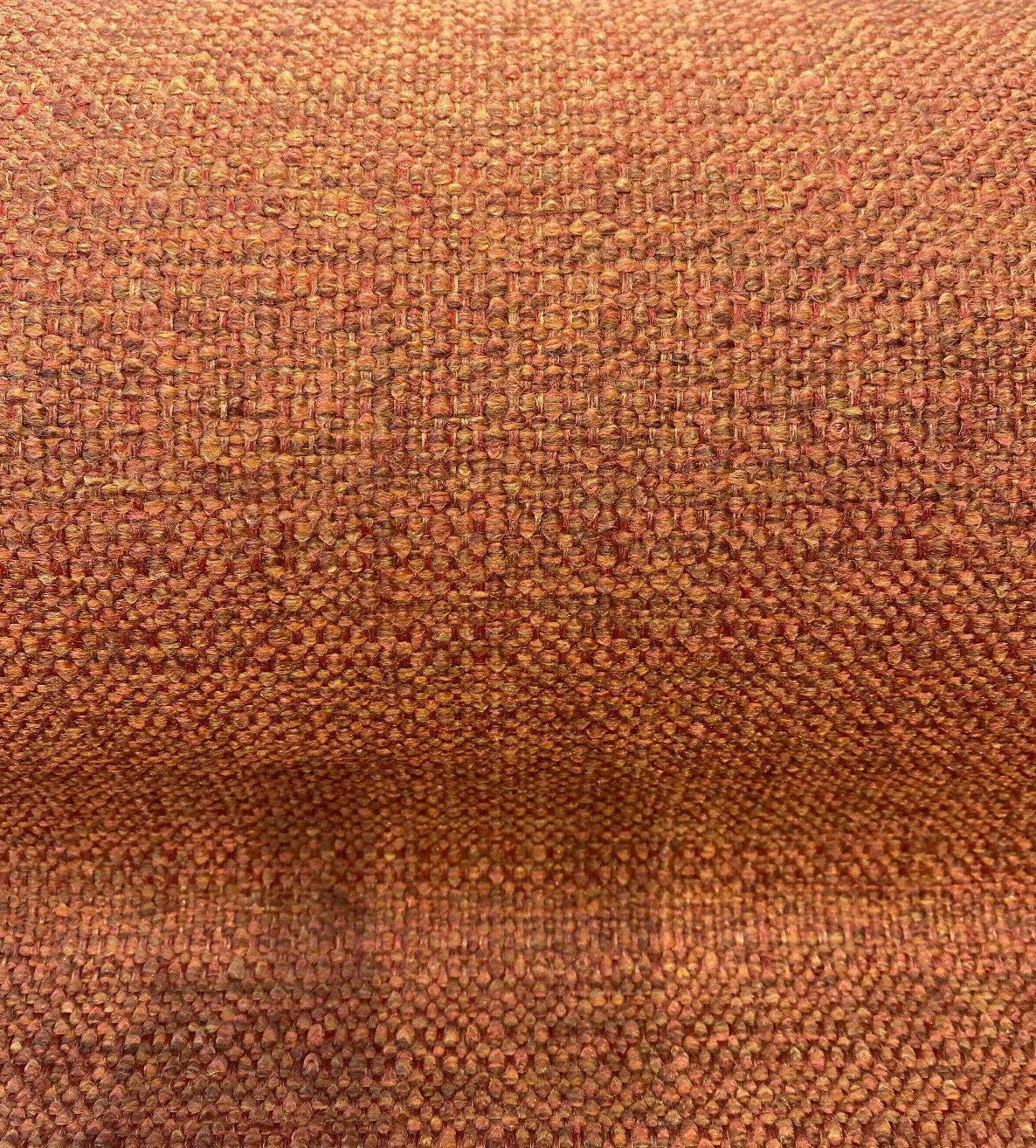 Rust Red Solid Texture Velvet Upholstery Fabric by The Yard