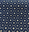 Mercedes Blue Navy Damask Diamond Chenille Upholstery Fabric by the yard