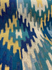 Hupa Parrot Teal Ikat Jacquard SMC Upholstery Fabric By The Yard