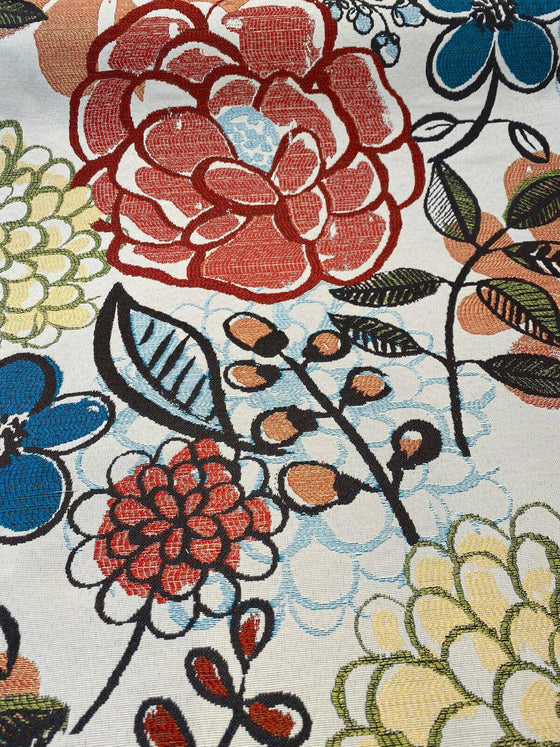 Swavelle Wild Garden Poppy Upholstery Backed Fabric