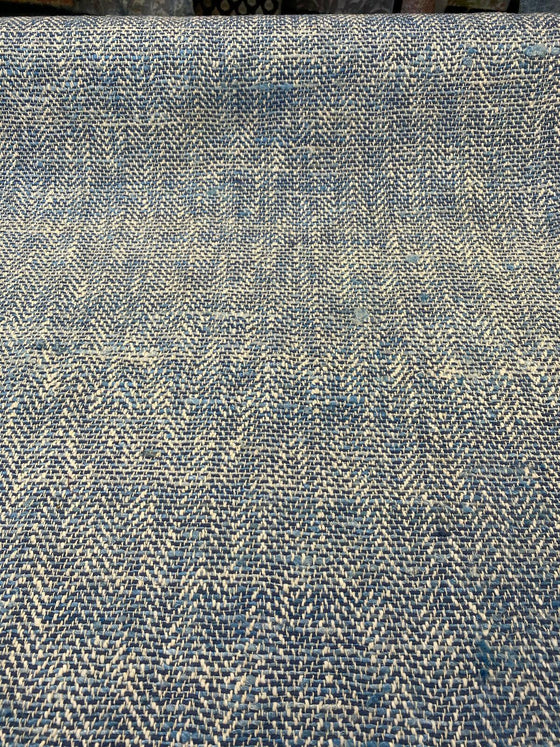 Waverly Handspun Blue Poolside Jacquard Upholstery Fabric By The Yard