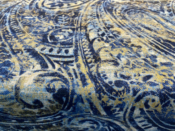 Waverly Fossil Finds Paisley Lapis Blue Fabric