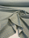 Waverly Upholstery Admiral Stripe Spa Blue Herringbone Fabric By the Yard