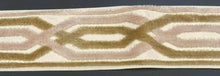  Fabricut Beige Gold Velvet Embroidery Trim Tape 