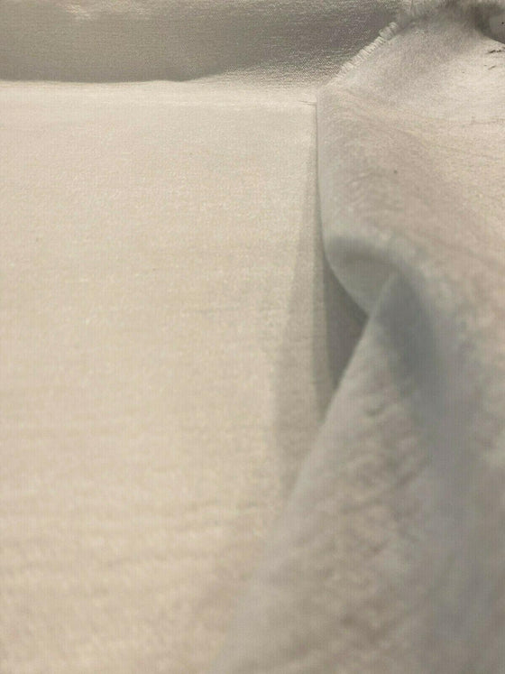 Soft Cuddle Chenille Optic White Upholstery Fabric 